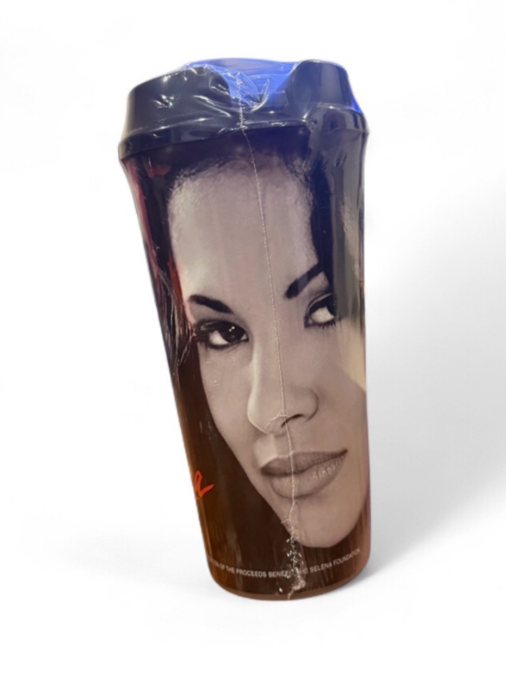 Selena Branded Black Travel Tumbler